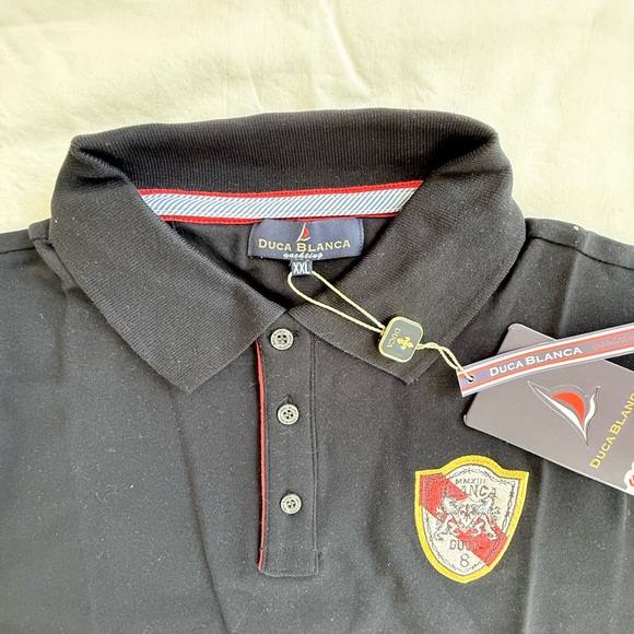 Black Polo Shirt with Emblem - Picture 6 of 7